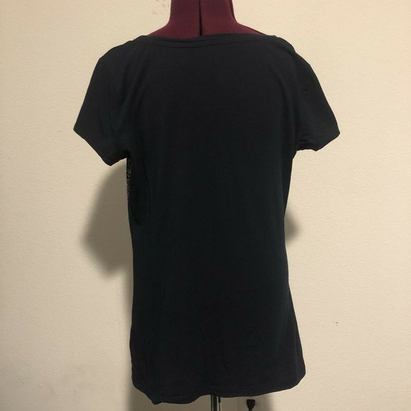 2013 Banana Republic Women's Short Sleeved Shirt Black Sequins Size Small - Picture 5 of 11